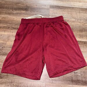 BCG Men’s Burgundy Mesh Polyester Basketball Shorts Elastic Waist XL 8” Inseam